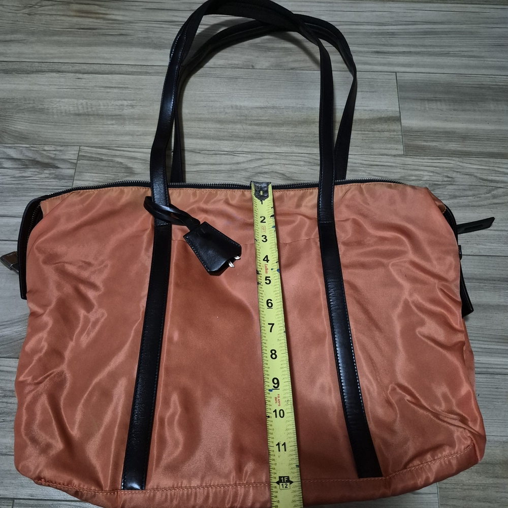 Prada Orange Shoulder Bag with Black Straps